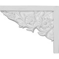 Ekena Millwork 9"W  x 7 1/4"H x  5/8"P Floral Small Stair Bracket, Left SB09X07FL-L